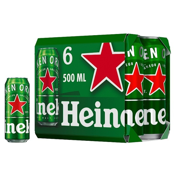 Heineken Can 6 Pack (500 ml 0 - Off The Bridge